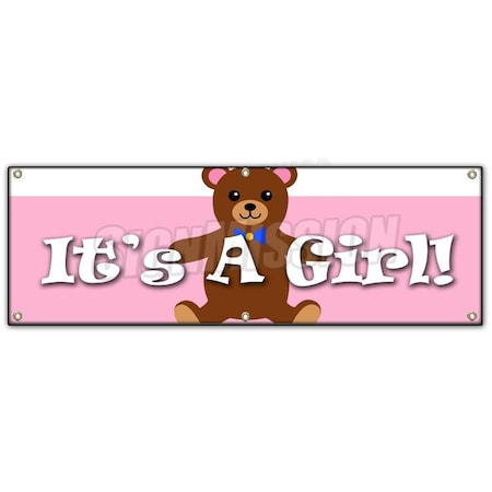 Signmission ITS A GIRL! BANNER SIGN birth pregnant hospital welcome home B-72 Its A Girl